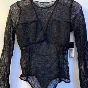NWT Guess Black Lace Bodysuit